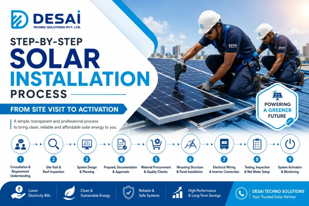 Step-by-Step Rooftop Solar Installation Process in India (2026 Guide)